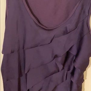 New ANN TAYLOR PURPLE TIERED CAMI BLOUSE
